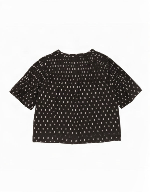 Zara Womens Trafaluc Oversized Blouse Top UK 16 Large Black Spotted