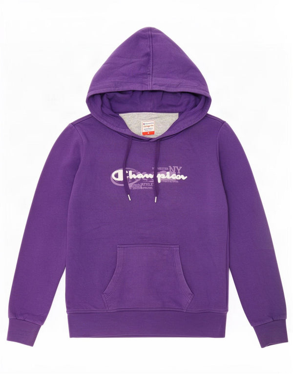 Champion Womens Heritage Fit Grafisk hættetrøje Jumper UK 14 Medium Lilla