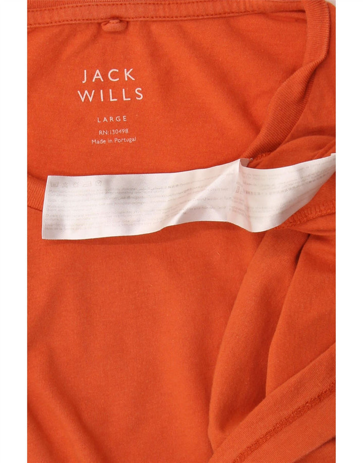 JACK WILLS Herre T-Shirt Top Stor Orange Bomuld