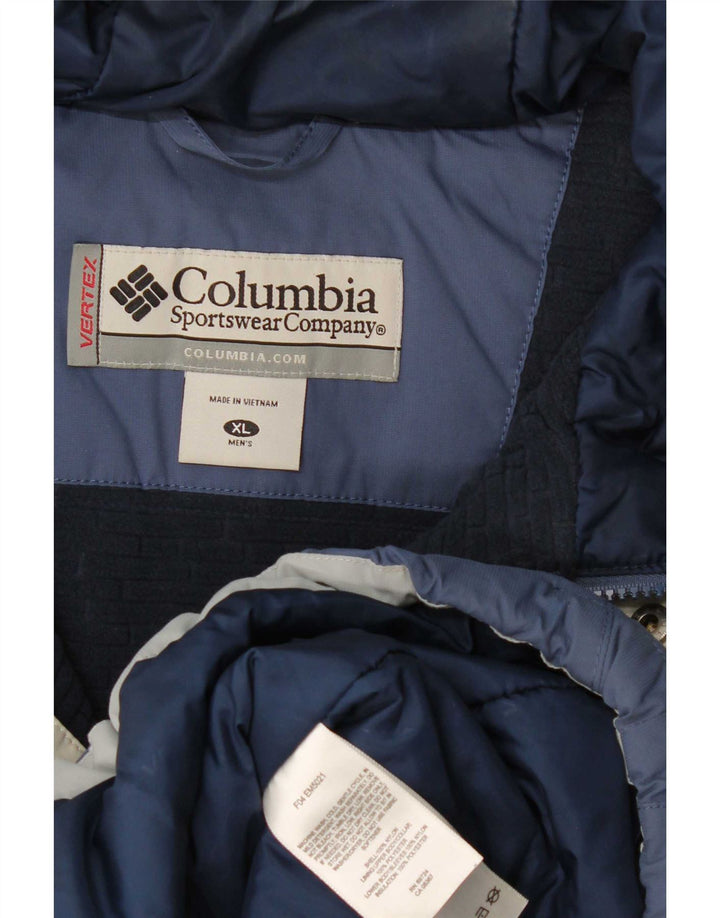 Columbia Herre Loose Fit Pullover Windbreaker Jacket UK 42 XL Navy Blue