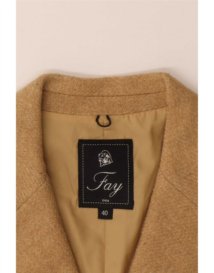 Fay Dame Ema 3 Button Blazer Jacket IT 40 Small Beige