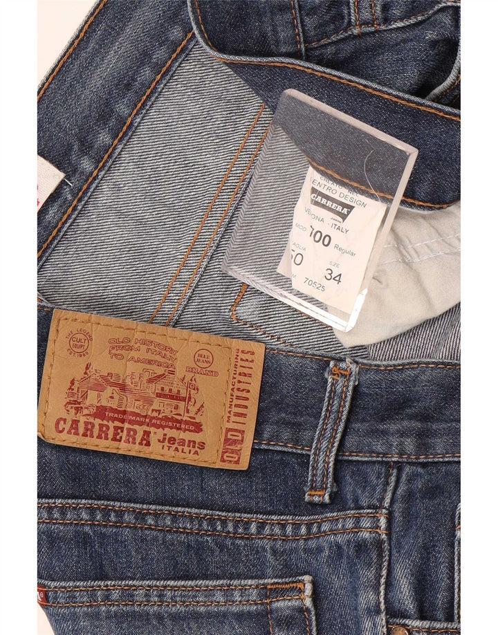 Carrera Mens 700 Regular Fit Straight Jeans W34 L33 Blå Bomuld