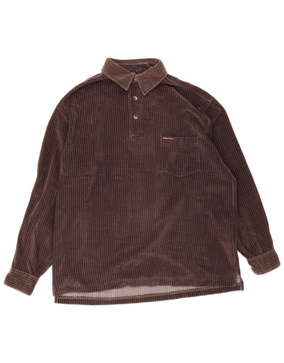 Marlboro Classics Herre Corduroy Pullover Shirt Medium Brun Bomuld