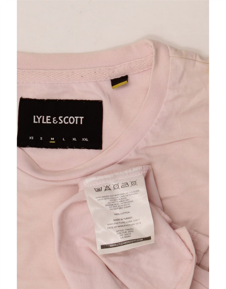 LYLE & SCOTT Herre T-shirt Top Medium Pink Bomuld