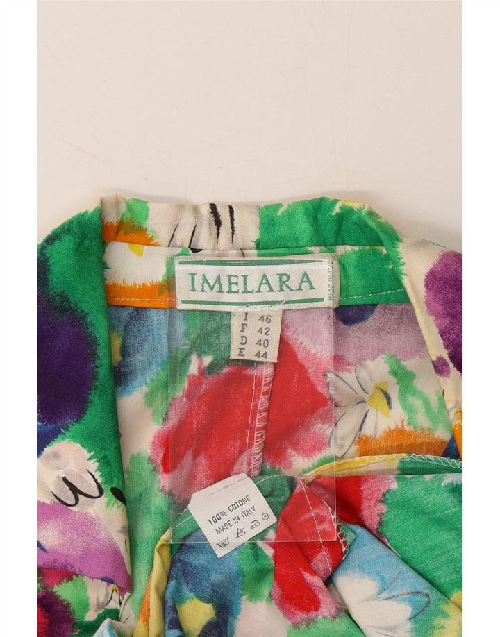 VINTAGE Womens Sheath Dress IT 46 Large Multicoloured Floral Cotton Vintage Vintage and Second-Hand Vintage from Messina Hembry 