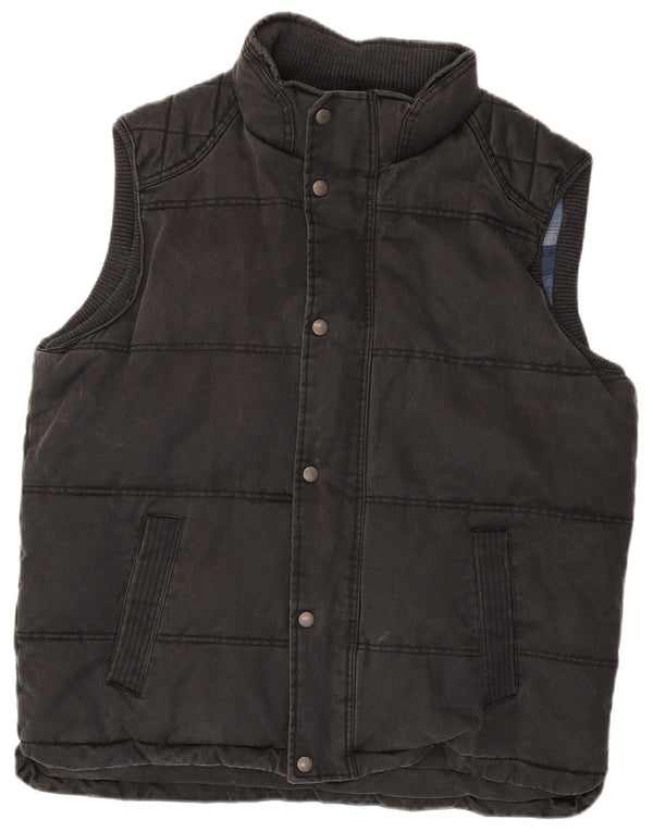 Fat Face Herre Polstret Gilet UK 42 XL Grå Bomuld