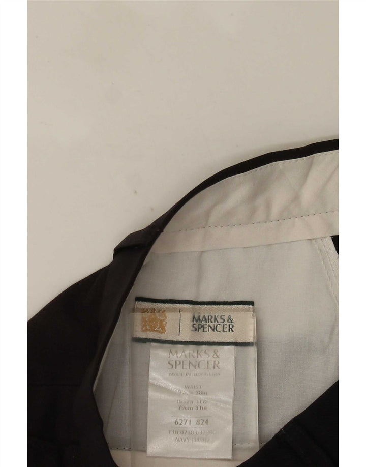 Marks & Spencer Herre Pegged Suit Bukser W38 L31 Marineblå Polyester