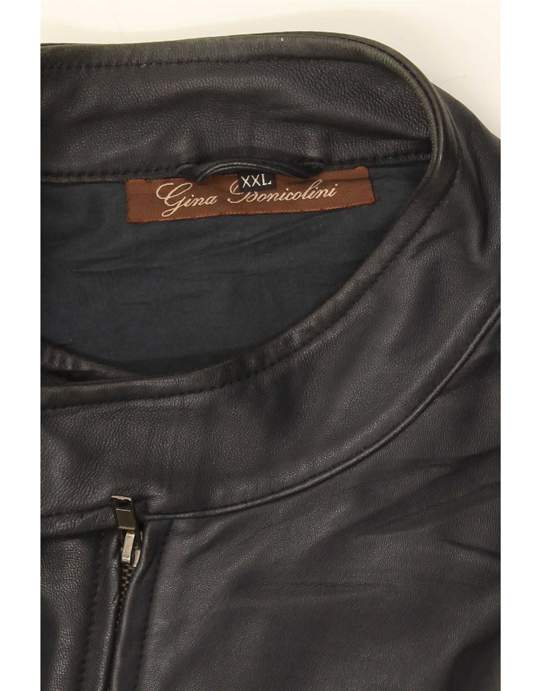 Vintage herre læderjakke UK 44 2XL Sort