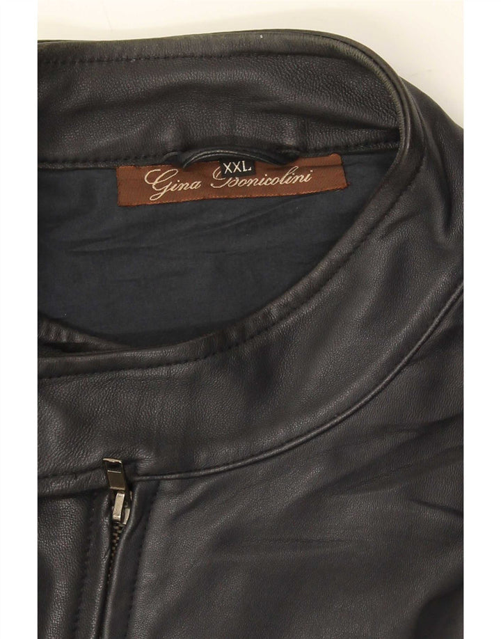 Vintage herre læderjakke UK 44 2XL Sort
