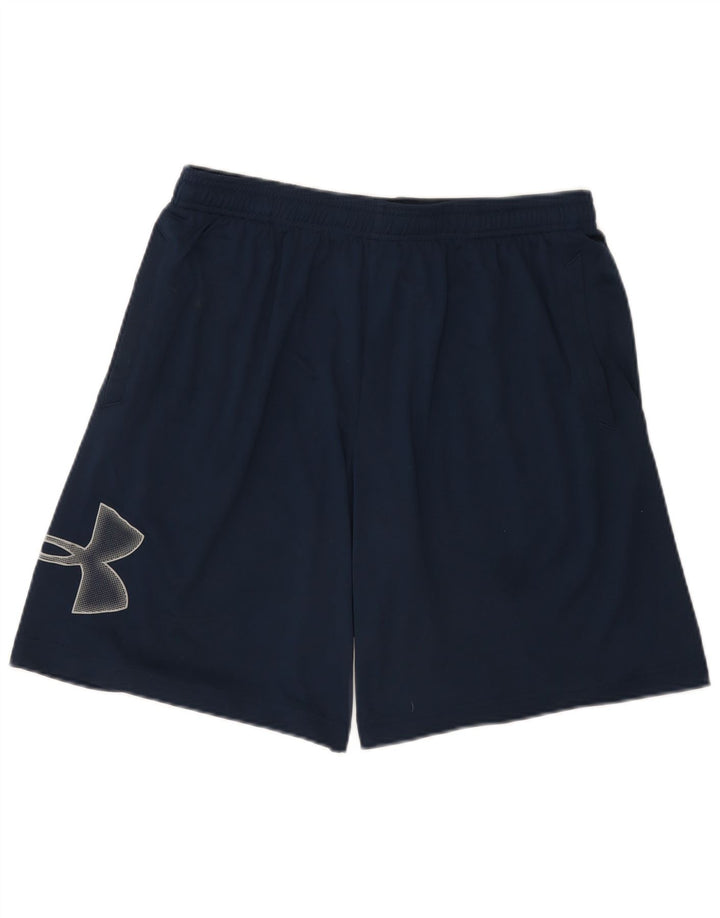 Under Armour Herre grafiske sportsshorts store marineblå polyester