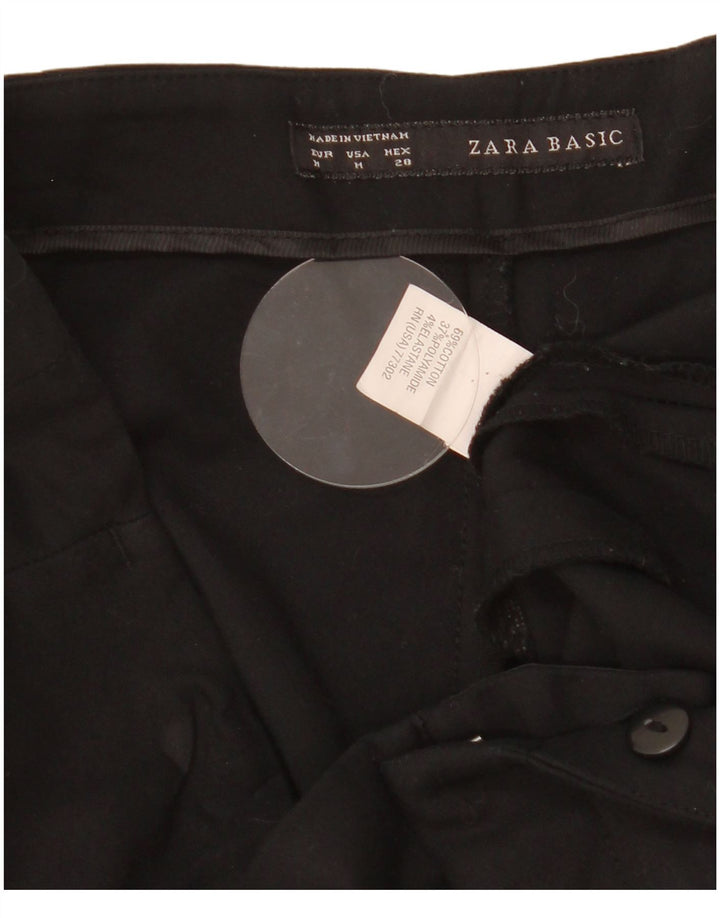 Zara Dame Bootcut Casual Bukser Medium W30 L30 Sort Bomuld