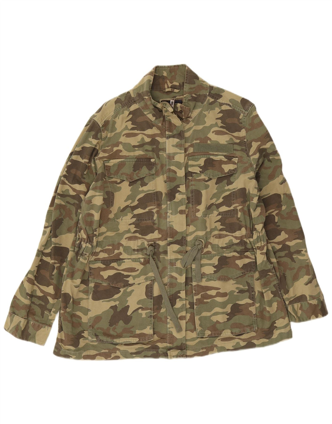 Marks & Spencer Kvinder Oversized Utility Jacket UK 18 XL Khaki Camouflage