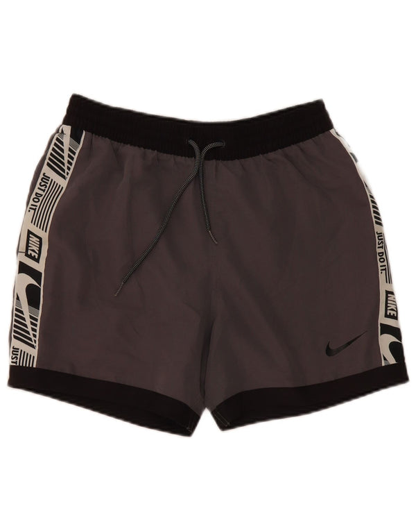 Nike Graphic Sports Shorts til kvinder UK 10 Small Grey Colourblock