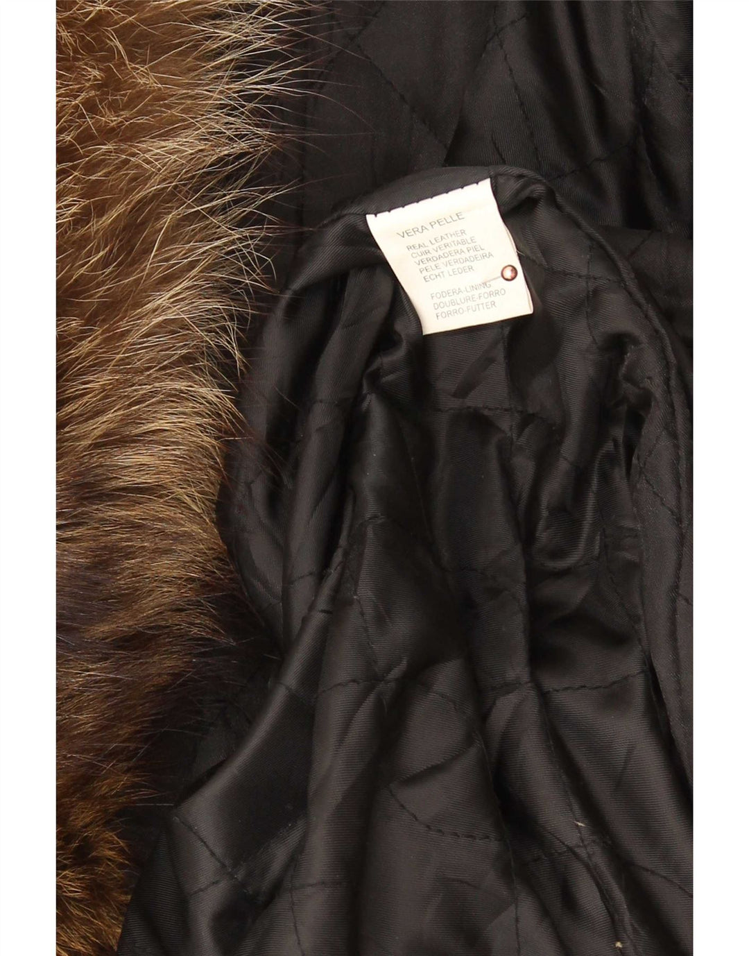 Vintage kvinders oversize læderfrakke UK 18 XL Sort