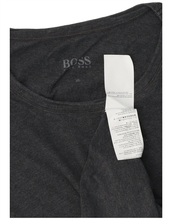 Hugo Boss Herre T-Shirt Top XL Grå Bomuld