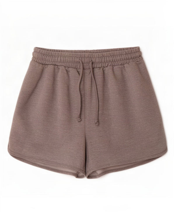 Topshop Womens Sport Shorts UK 8/10 Small Grey Flecked Cotton