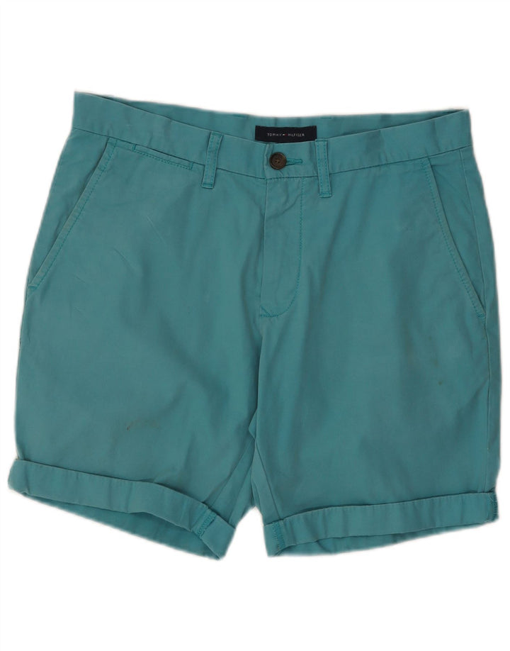 Tommy Hilfiger Herre Chino Shorts W32 Medium turkis bomuld