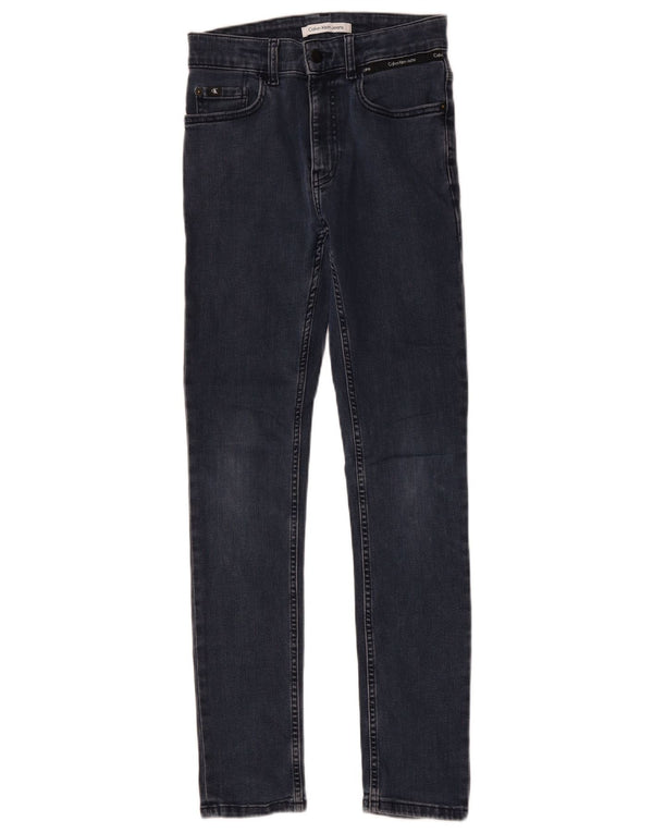 CALVIN KLEIN Piger Skinny Jeans 13-14 år W26 L29 Blå Bomuld