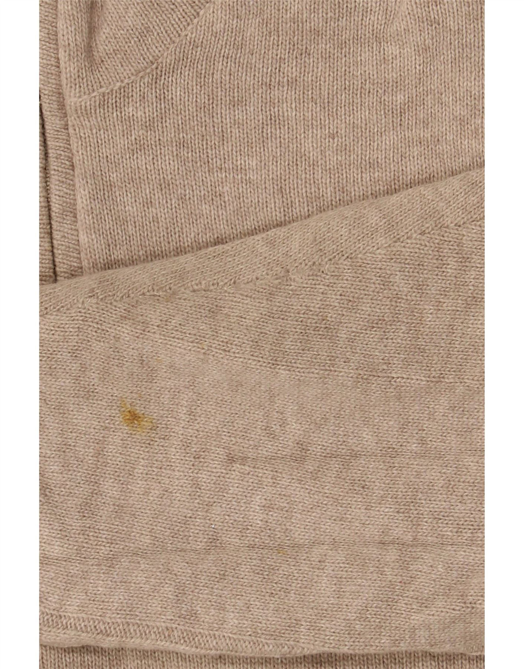 Marks & Spencer Herre Blue Harbor Zip Neck Jumper Sweater Small Beige Uld
