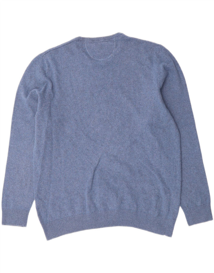 Charles Vogele Herre Crew Neck Jumper Sweater 2XL Blå Uld