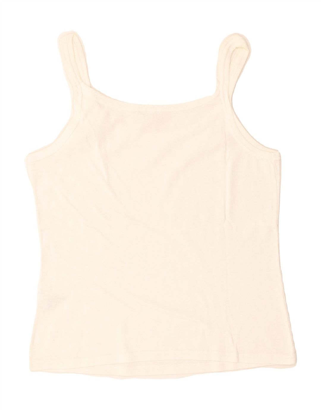 SISLEY Womens Cami Top UK 12 Medium White Cotton Vintage Sisley and Second-Hand Sisley from Messina Hembry 