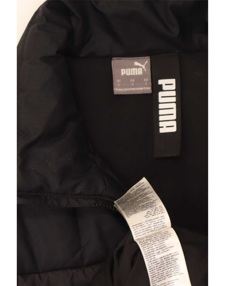 Puma Herre grafisk polstret jakke UK 40 Stor sort polyester