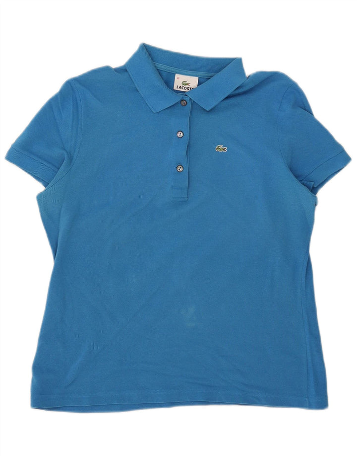 Lacoste Dame Polo Shirt Størrelse 46 XL Blå Bomuld