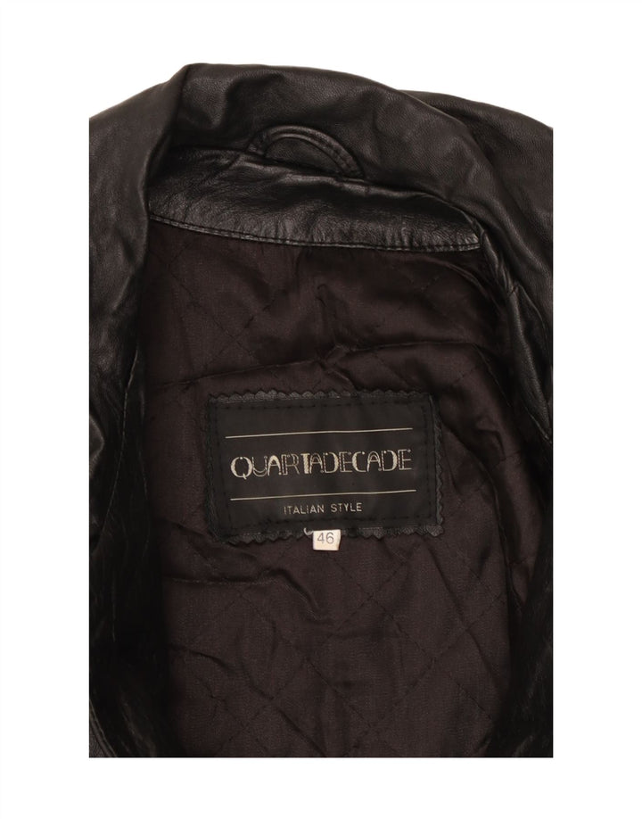 Vintage læderfrakke til kvinder IT 46 Large Black