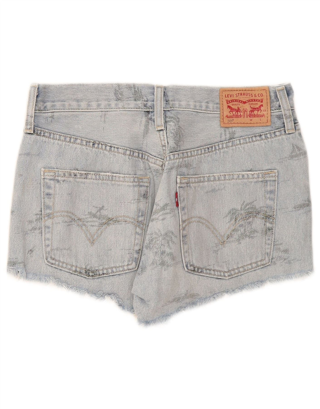 Levi's Womens 501 denimshorts W26 Små blå bomuld