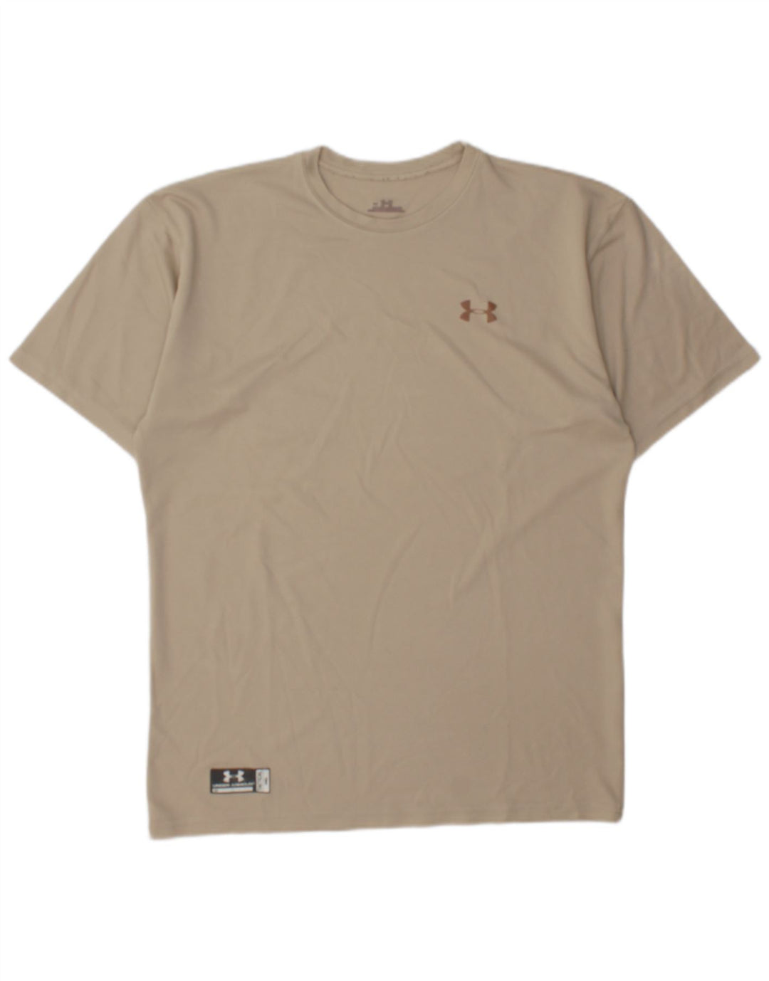 Under Armour Herre T-Shirt Top XL Beige Polyester