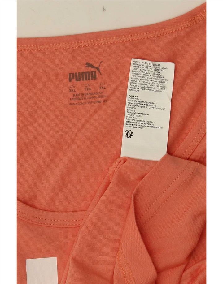 Puma Herre Grafisk T-Shirt Top 2XL Pink Bomuld