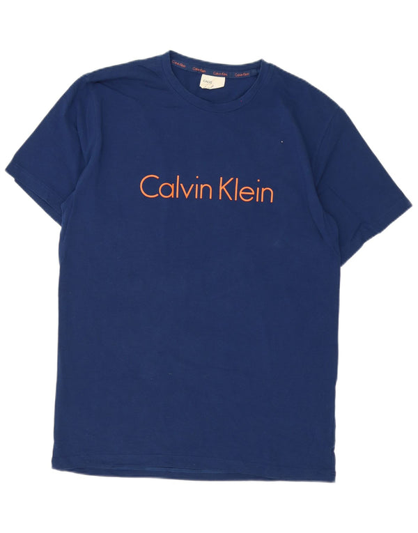 Calvin Klein Herre grafisk T-shirt Top Medium Blue