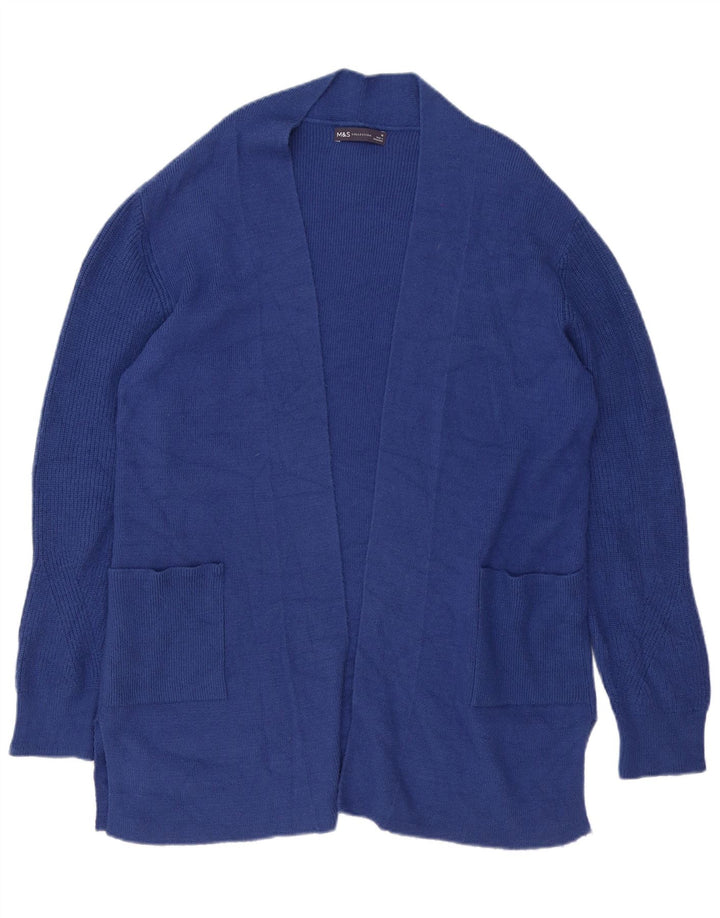 Marks & Spencer Dame Oversized Longline Cardigan Sweater UK 16 Large Blue