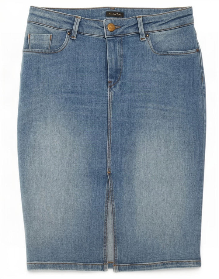 Massimo Dutti Dame Denim Nederdel EU 38 Lille W28 Blå