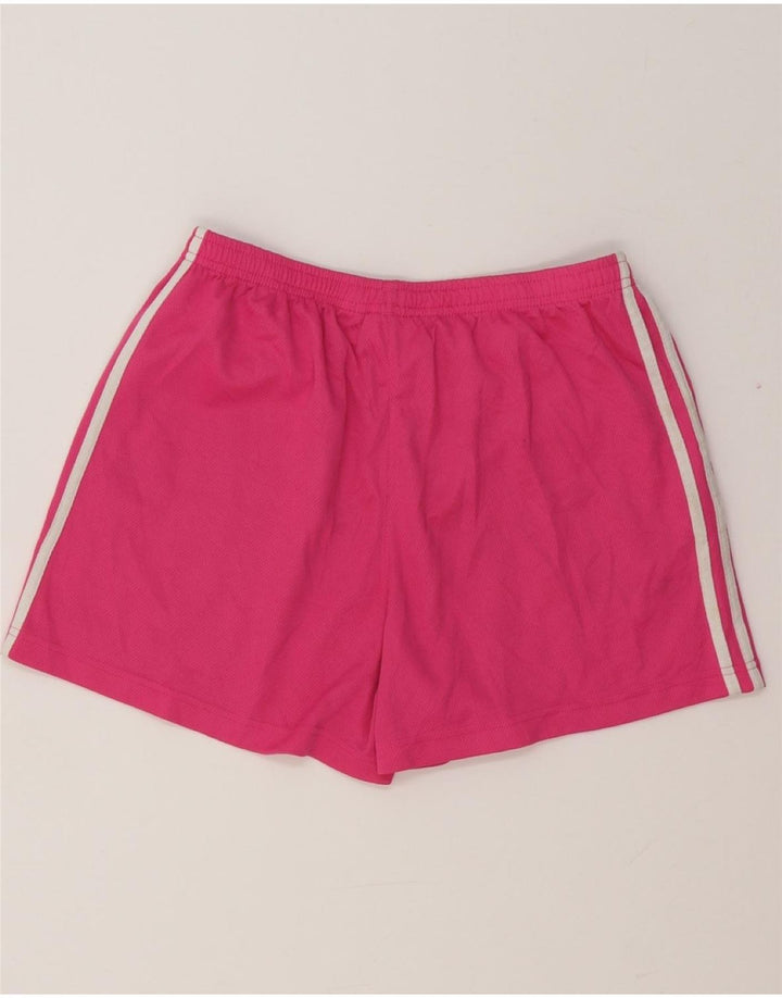 ADIDAS sportsshorts til kvinder UK 14 Medium Pink Polyester