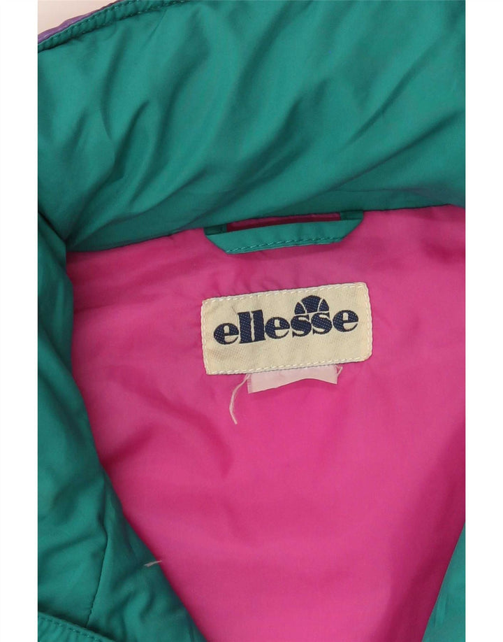 Ellesse Herre Hætte Skijakke UK 44 2XL Grøn Colourblock