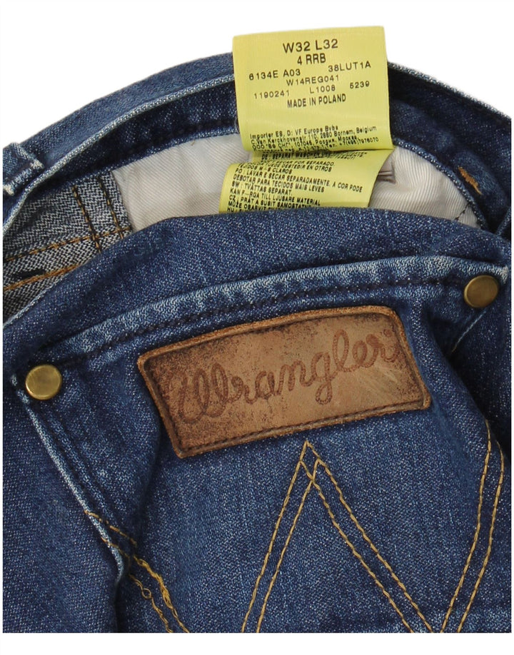 Wrangler Herre 4 RRB denimshorts W32 Medium Blue Bomuld