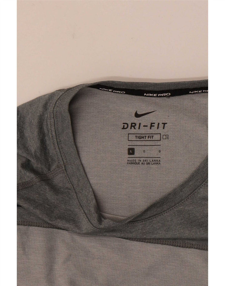 Nike Herre Dri Fit T-Shirt Top Stor Grå