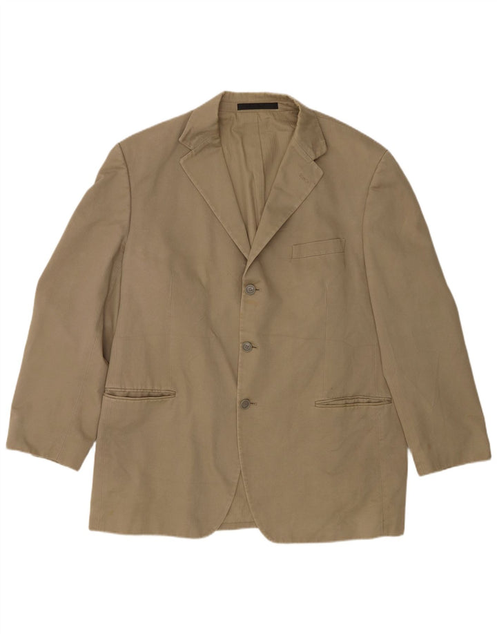 Marks & Spencer Herre 3-knaps blazerjakke UK 44 XL Khaki Bomuld
