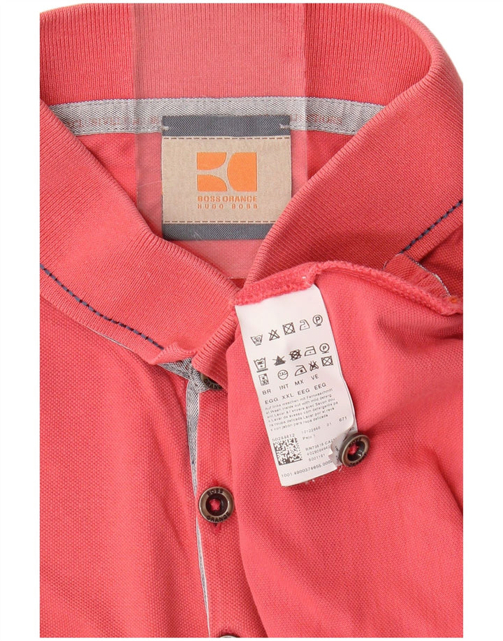 HUGO BOSS Herre poloshirt 2XL Pink Bomuld
