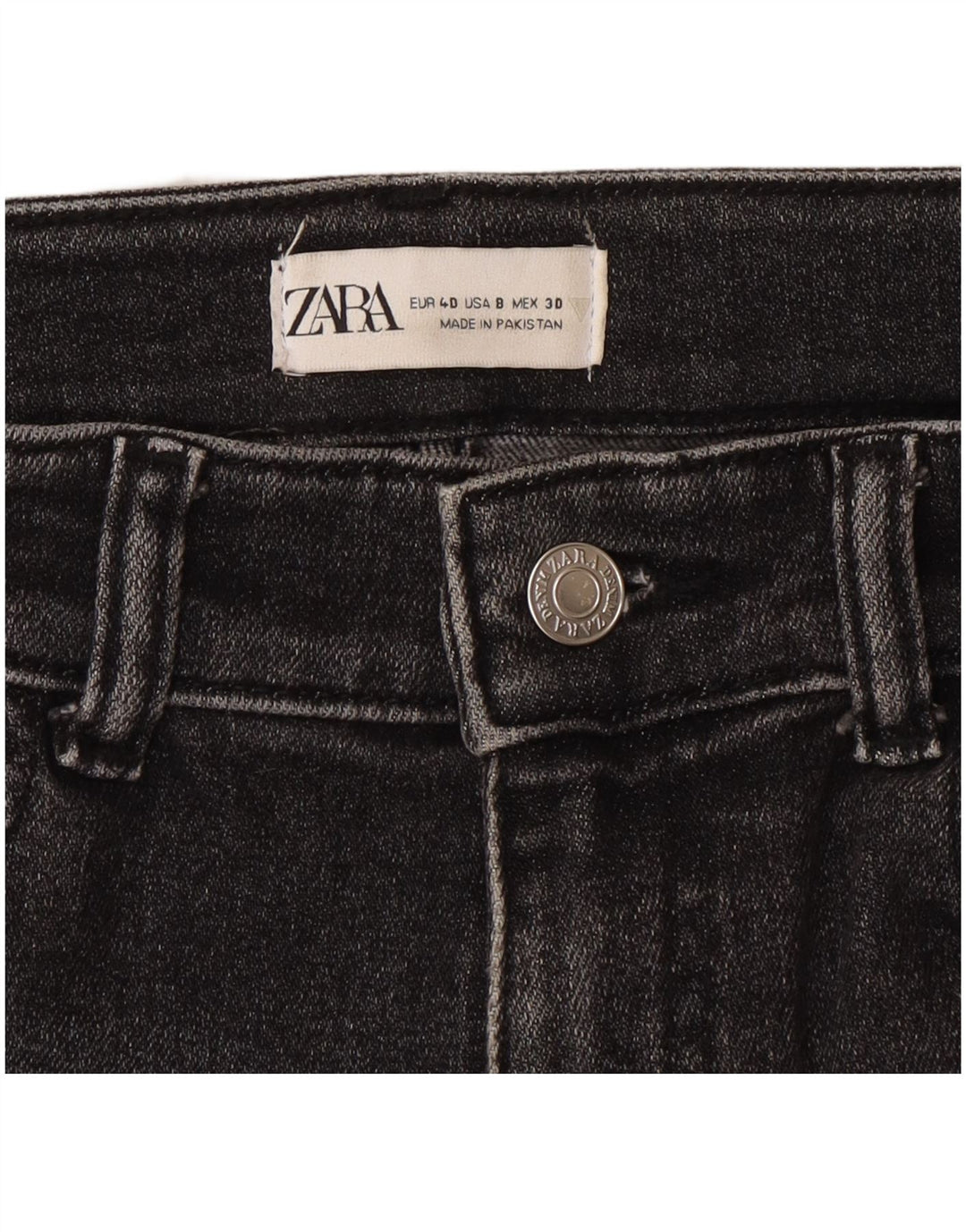 Zara Dame High Rise Skinny Jeans EU 40 Medium W30 L28 Grå