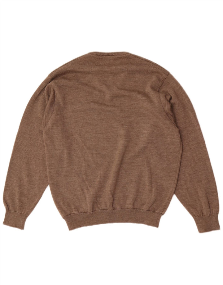 Lacoste Herre V-hals sweater str. 3 Lille Brun Ny Uld