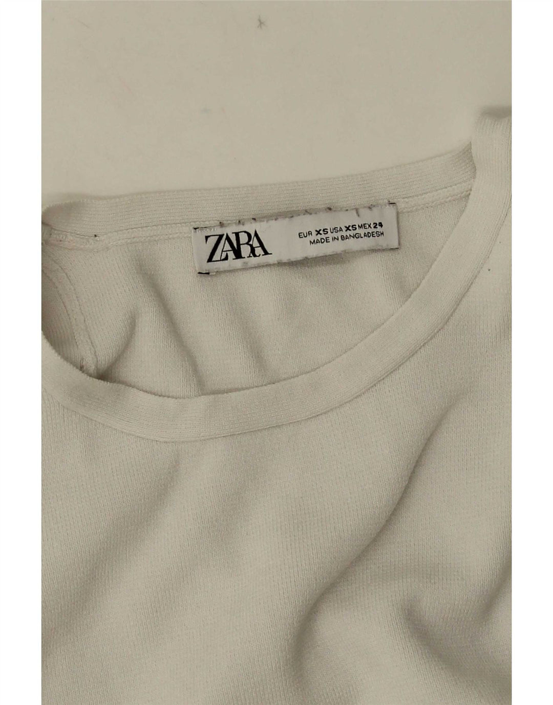 Zara Womens Crop Vest Top UK 4 XS Hvid