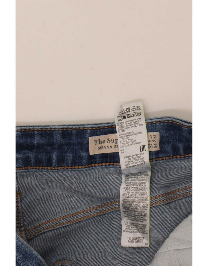 Marks & Spencer Dame Sienna Straight Jeans UK 12 Medium W30 L31 Blue