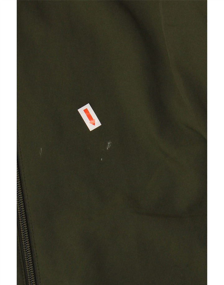 ADIDAS Boys Climacool Hooded Rain Jacket 15-16 Years Green Polyester
