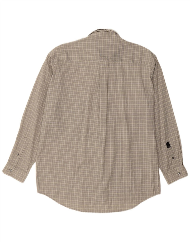 SCOTCH & SODA Mens Shirt Large Grey Check Polyester