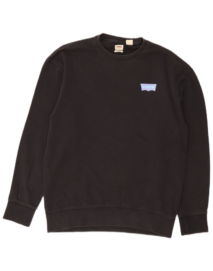 Levi's Herre Relaxed Graphic Sweatshirt Jumper Small Black