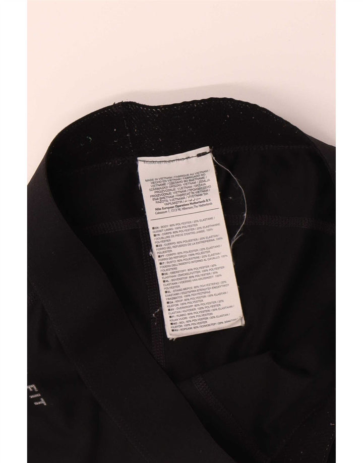 Nike Dame Dri Fit Grafiske Capri Leggings UK 8 Small Black Polyester