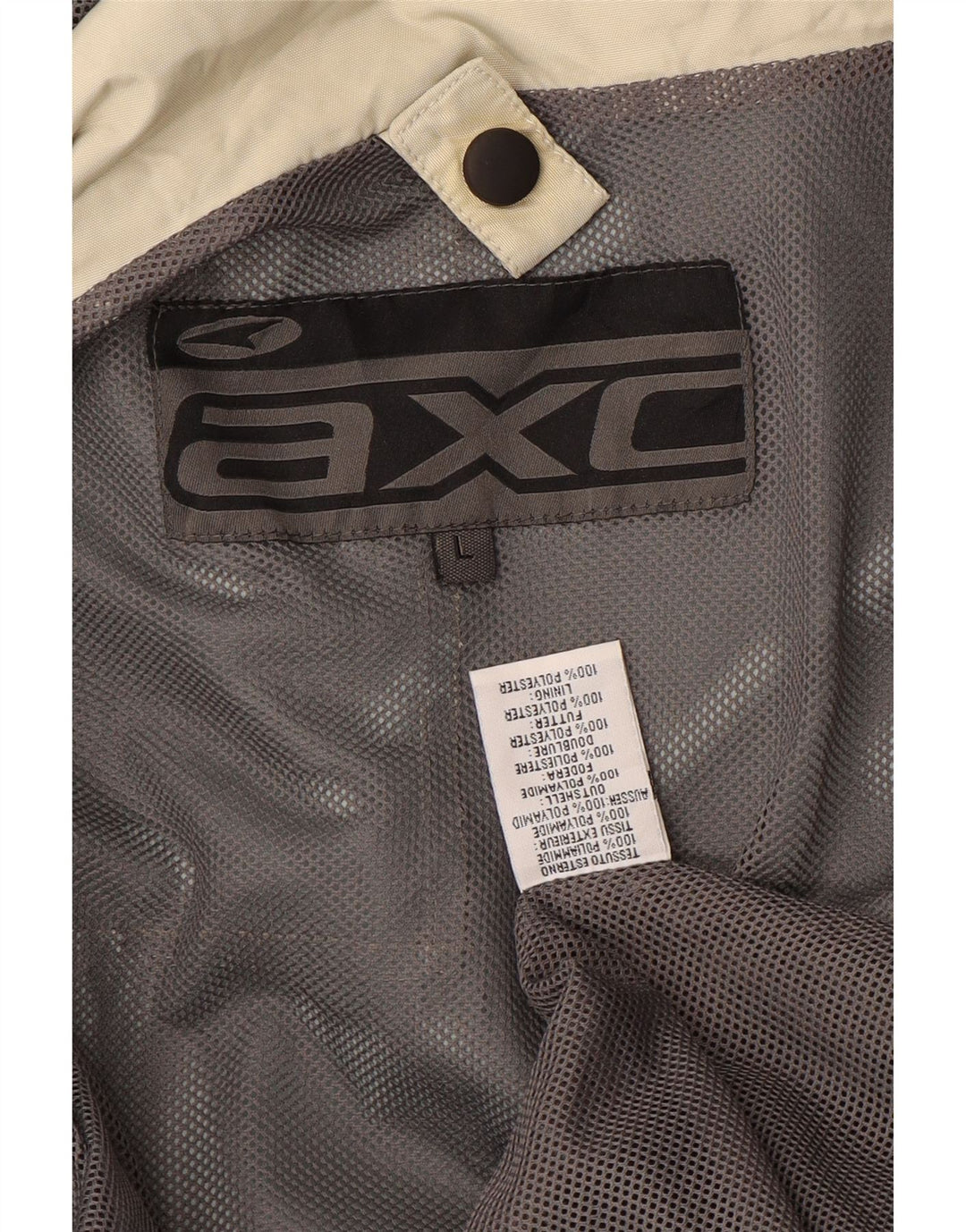 AXO Herre Hooded Windbreaker Coat UK 40 Stor Beige Polyamid