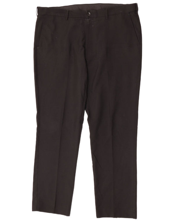 Marks & Spencer Mens Straight Regular Fit Chino Trousers W40 L31 Black